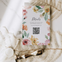 Carte QR avec détails d'invitation de mariage Soft
