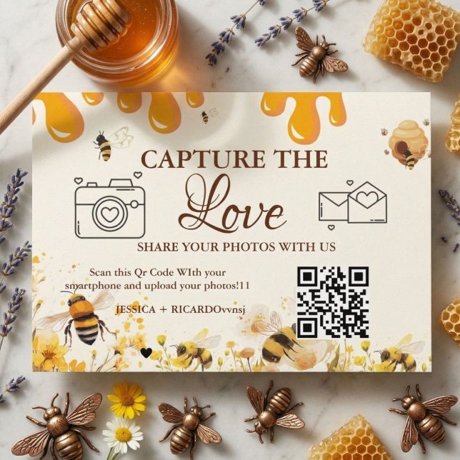 Carte QR Code de mariage Capture the Love, Carte P (Créateur téléchargé)
