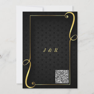 Carte QR Code Gold Black