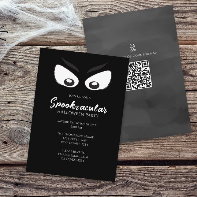 Carte QR de fantôme effrayant Halloween Spooktacul (Créateur téléchargé)