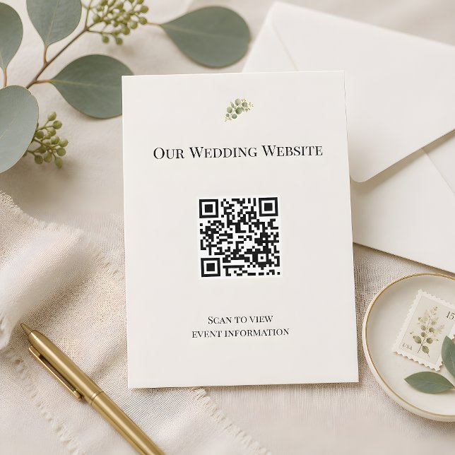 Carte QR de site Web de verdure d'eucalyptus de lu (Wedding website QR code, message me if you need help with this.)