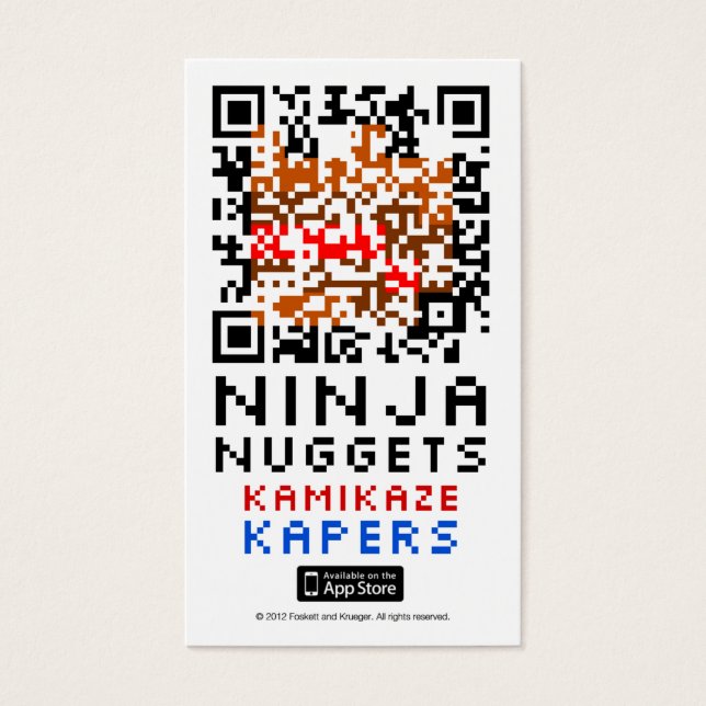 Carte QR Ninja Nuggets (Devant)