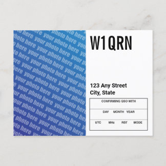 Carte QSL Ajouter votre propre photo