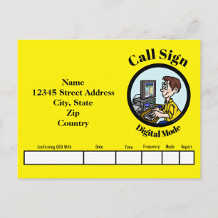 Carte QSL radio Ham mode numérique