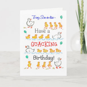 Carte Quacking Birthday, Son-in-law