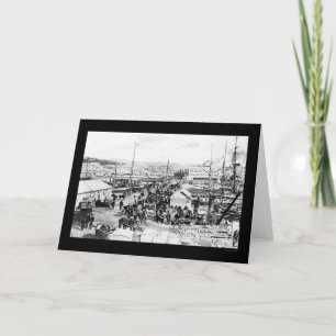 Carte Quai à Auckland, Nouvelle Zélande 1908