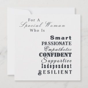 Carte Qualités motivationnelles personnalisées des grand