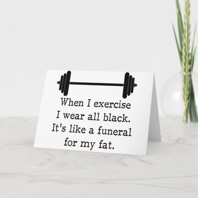 Carte Quand je m'exerce, citation drôle (Devant)