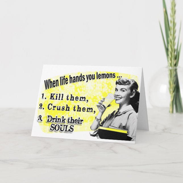 Carte Quand La Vie Vous Donne Des Citrons (Devant)