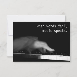 Carte Quand les mots échouent, la musique parle. Photo d