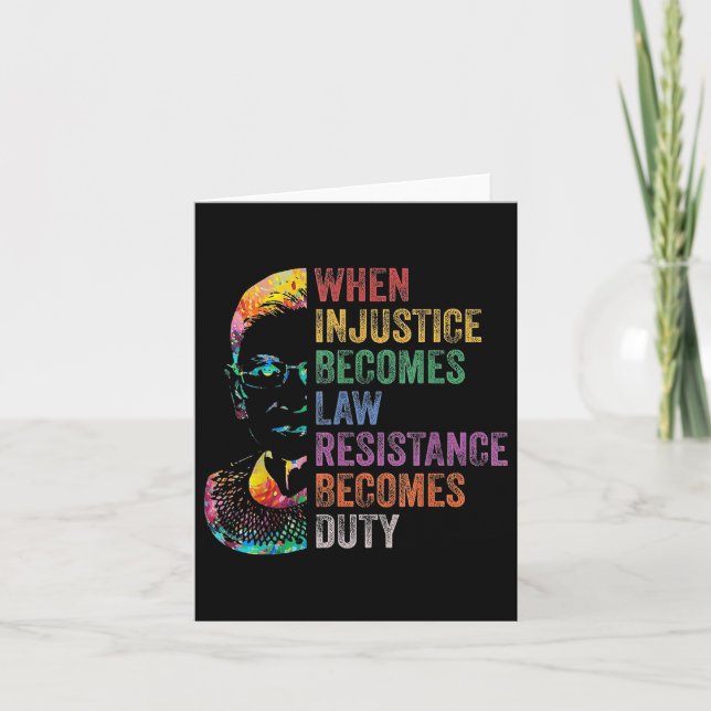 Carte Quand l'injustice devient loi, la résistance devie (Devant)