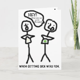 Carte Quand on tombait malade, c'était amusant.