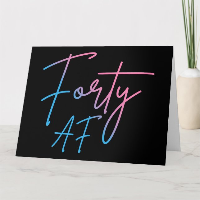 Carte Quarante AF II - Cadeau d'anniversaire (Devant)