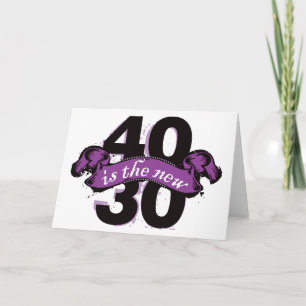 Carte Quarante est les nouveaux trente - pourpre