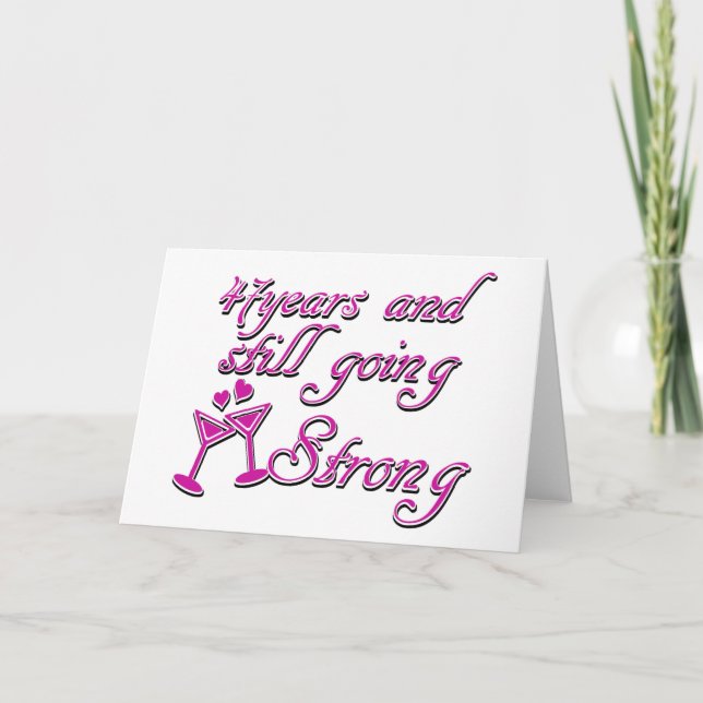 Carte quarante-septième Conceptions d'anniversaire (Devant)