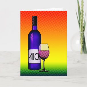 Carte quarantième anniversaire ou anniversaire :