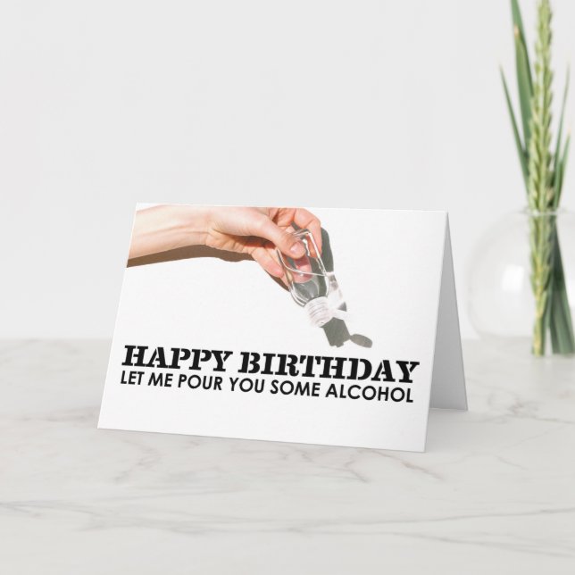 Carte Quarantine Birthday Card Funny Hand Sanitizer (Devant)