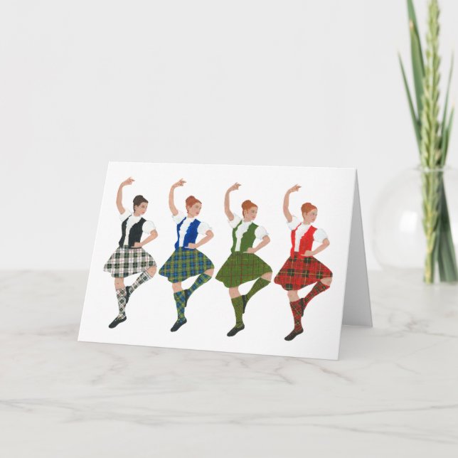 Carte Quatre danseurs des Highlands écossais (Devant)