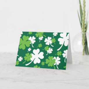 Carte Quatre feuilles de couleur verte. Saint Patrick's 