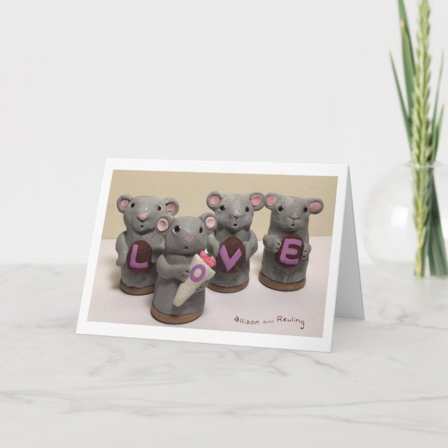 Carte Quatre Souris - AMOUR (Devant)