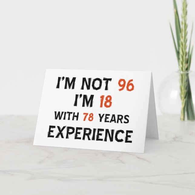 Carte quatre-vingt-seizième conceptions d'anniversaire (Devant)