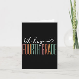 Carte Quatrième année Oh Hé Rétro Rentree Scolaire 4e an