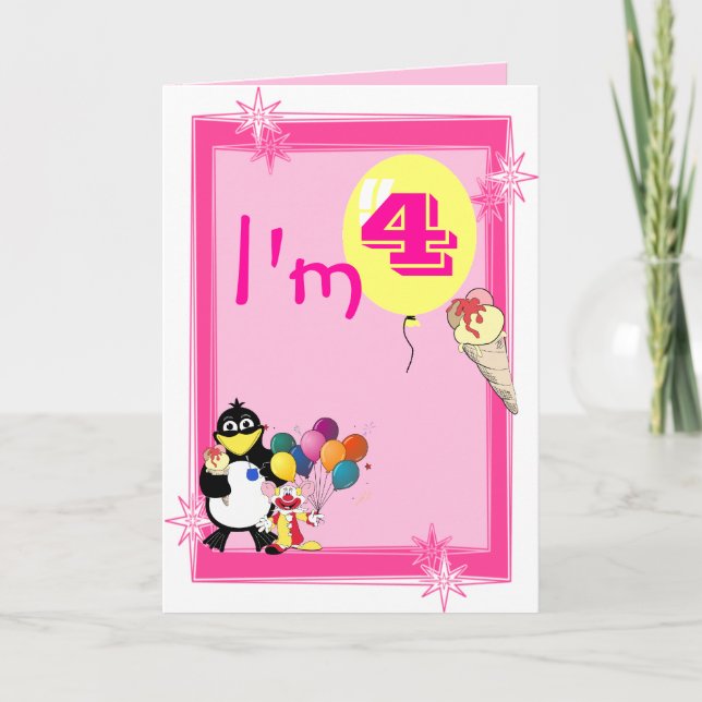 Carte Quatrième anniversaire (Devant)