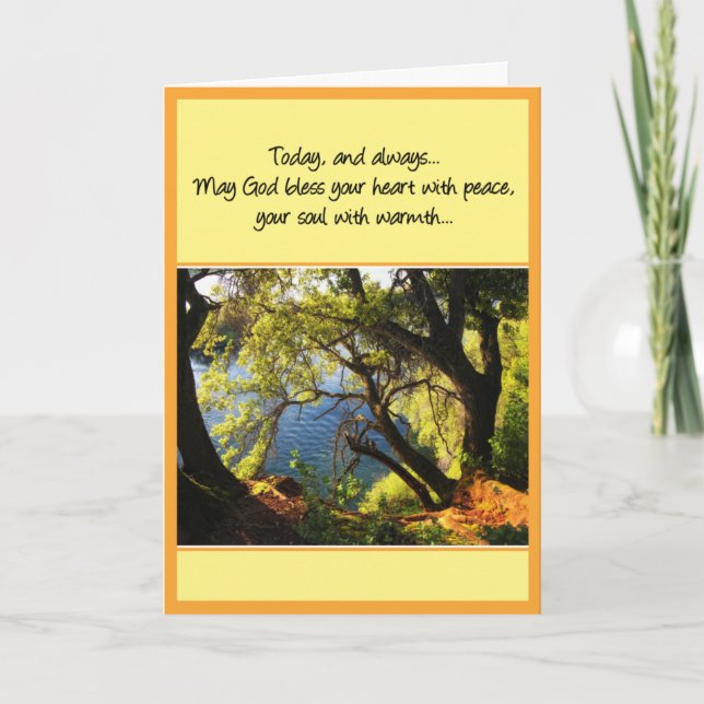 Carte Que Dieu Bénisse Ton Coeur...Anniversaire (Devant)