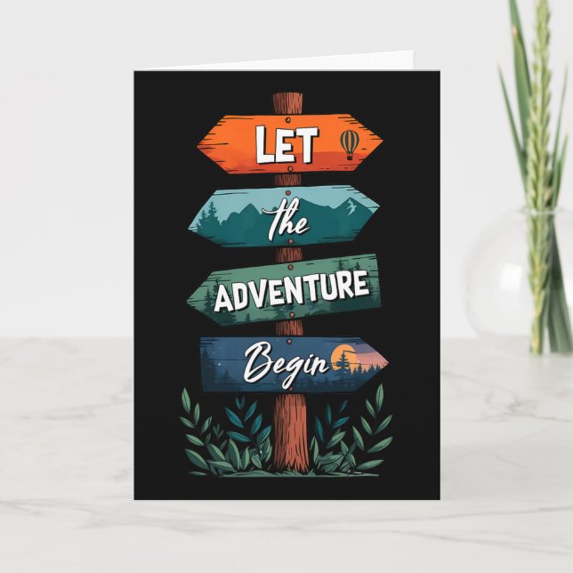 Carte Que l'aventure commence Camp de vacances estivales (Devant)
