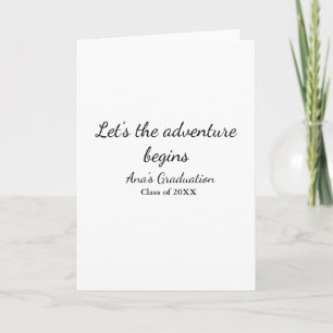 Carte que l'aventure commence promotion 20XX