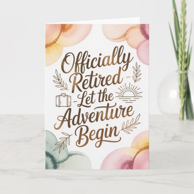 Carte Que l'aventure commence Retraite (Devant)