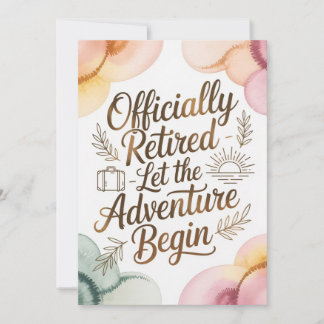 Carte Que l'aventure de la retraite commence