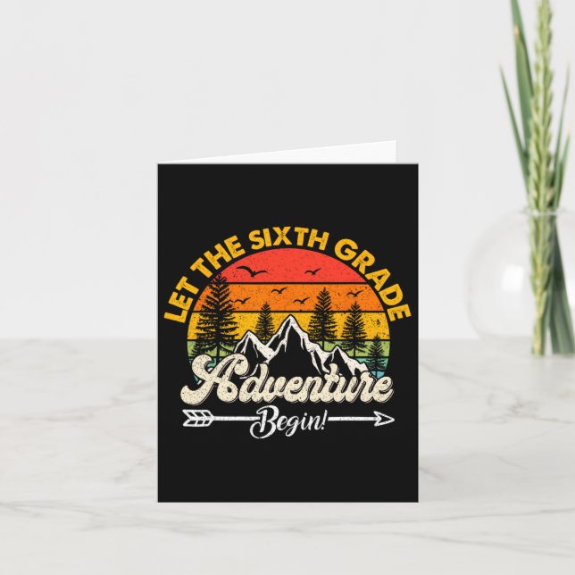 Carte Que l'aventure de sixième année commence 6e année  (Devant)