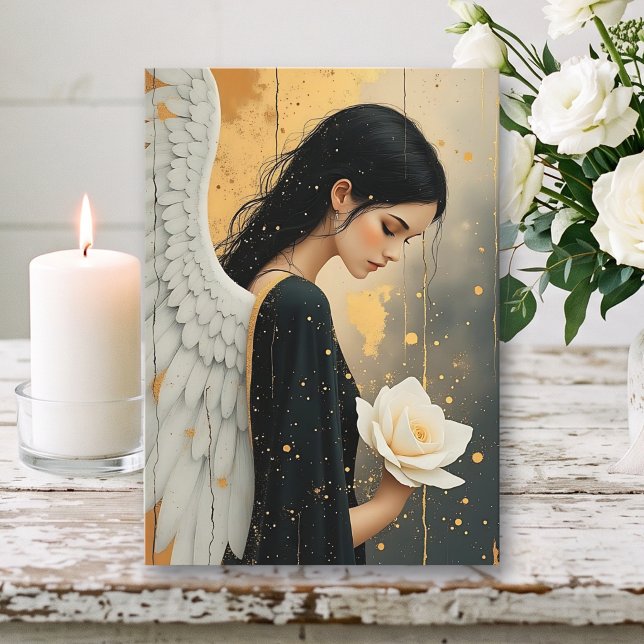Carte Que les anges vous enveloppent de leurs ailes | Sy (Créateur téléchargé)