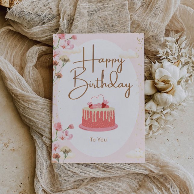 Carte Que les bougies de votre gâteau brillent (May the candles on your cake shine bright card)