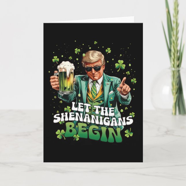 Carte Que les frasques commencent Trump St Patrick's Day (Devant)