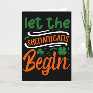 Carte Que les Shenanigans Commencent St Patrick's Day