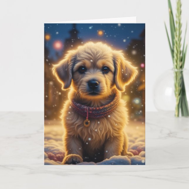Carte Que l'Esprit de Noël soit avec toi Chien Chien Chi (Devant)