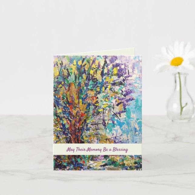 Carte Que leur mémoire soit une bénédiction (Petite plante)