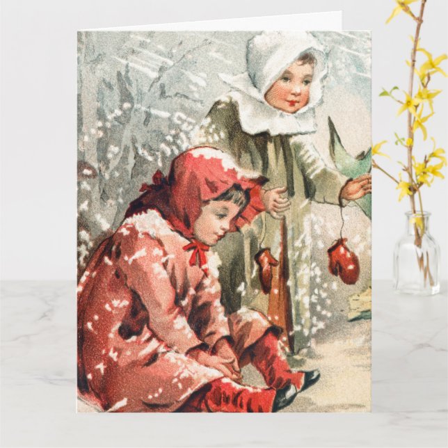 Carte Que signifient ces voix saintes ? - Fête de Noël (Fleur jaune)