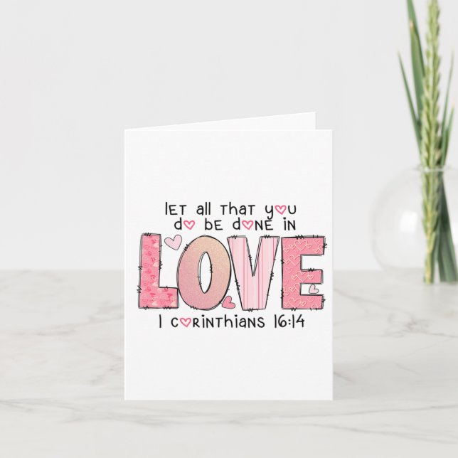 Carte Que tout ce que vous avez fait amour verset bibliq (Devant)