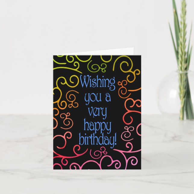 Carte Que votre anniversaire fleurisse comme un Plume ar (Devant)