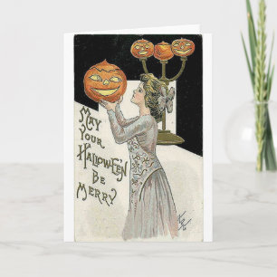Carte Que votre Halloween soit une femme joyeuse et Citr