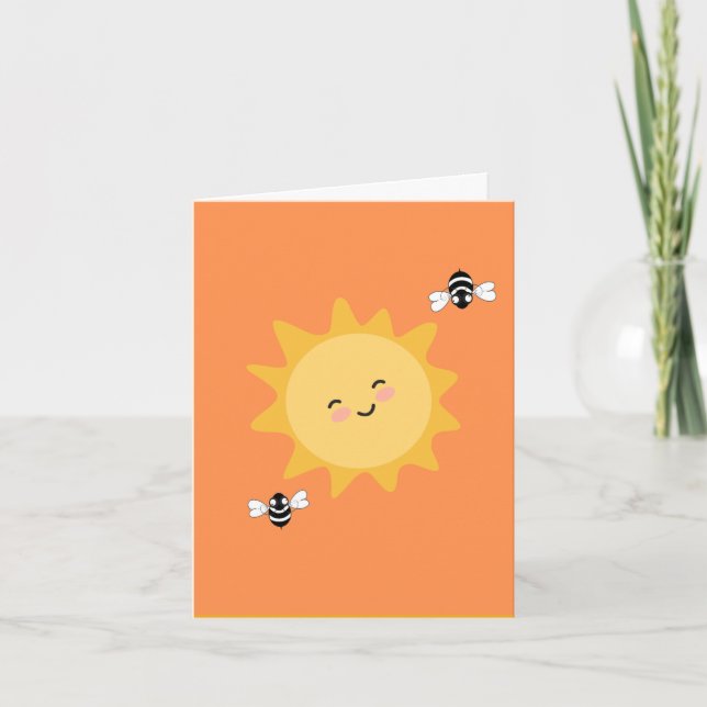 Carte Que Vous Soyez Heureux Comme Une Abeille (Devant)
