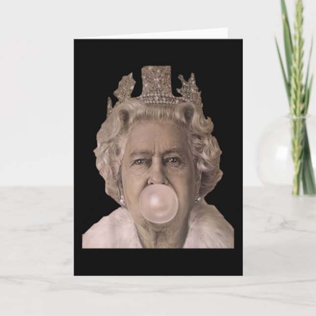 Carte Queen Elithabeth England Uk bubblegum (Devant)