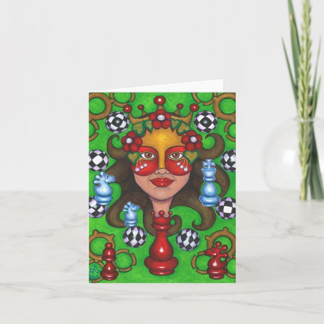 Carte QUEEN-PAWN (carte de note) (Devant)