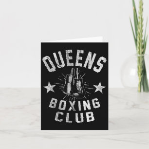 Carte Queens Boxing Club - Boxer Vintage en détresse