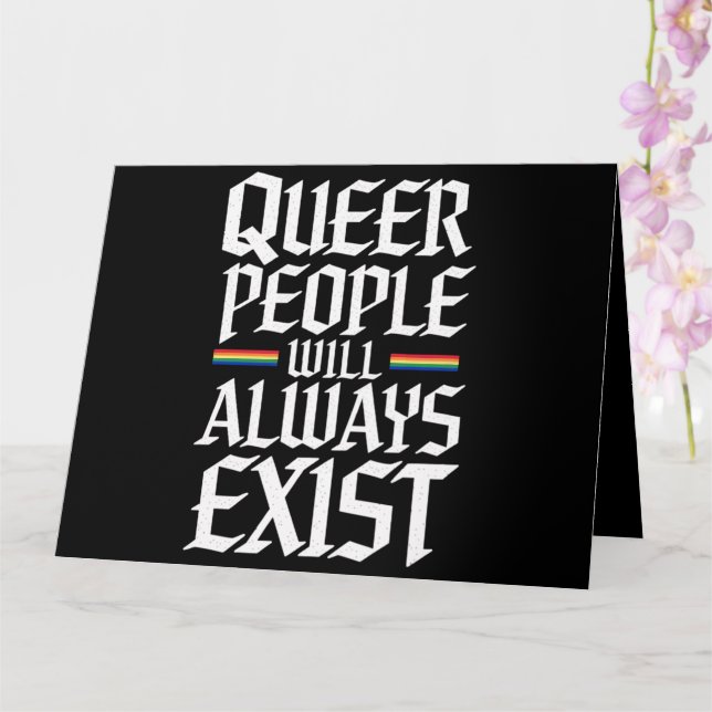 Carte Queer Pride Pride Les Gens Queer Existeront Toujou (Orchidée)