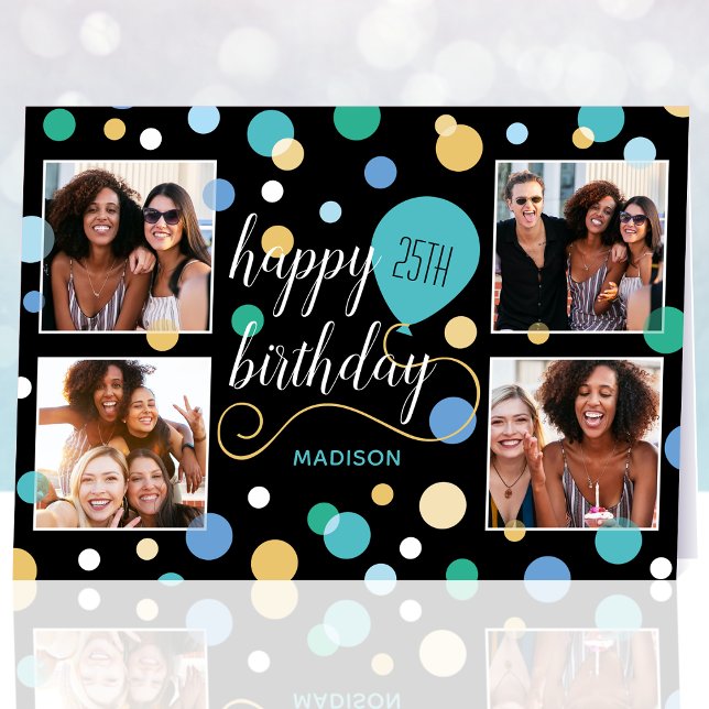 Carte Quel âge Joyeux anniversaire Photo personnalisée T (Créateur téléchargé)