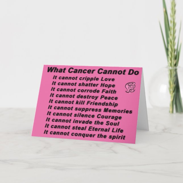 Carte quel cancer ne peut pas faire (Devant)